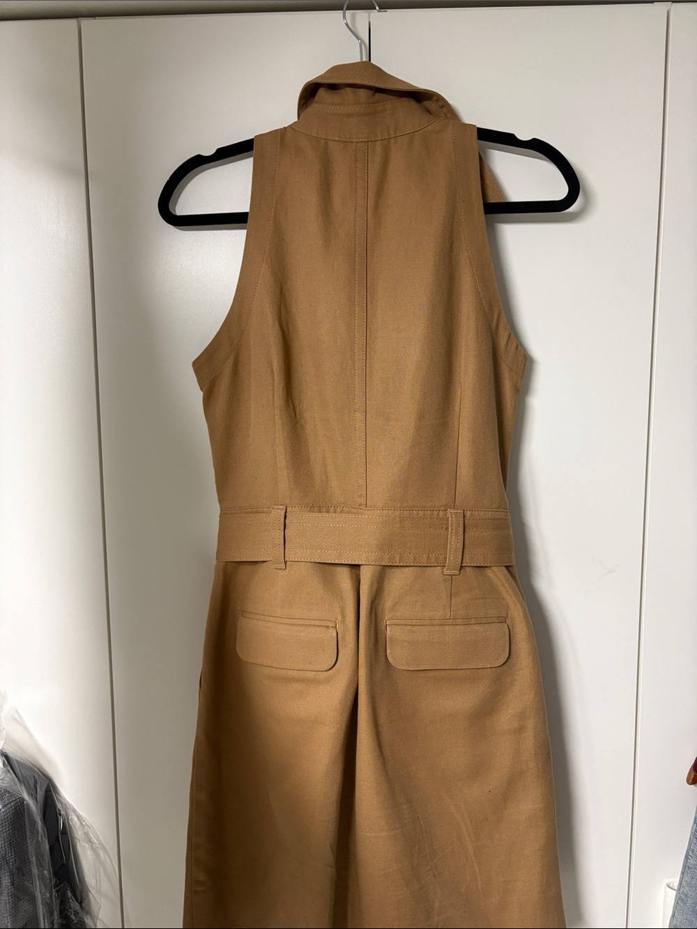 Banana Republic Camel Sleeveless Button-Front Romper - Picture 3 of 4